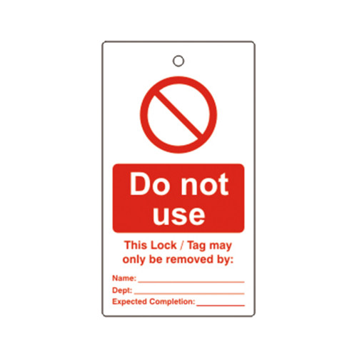 'Do Not Use' Lockout Tag (Single Sided, 10 Pack)