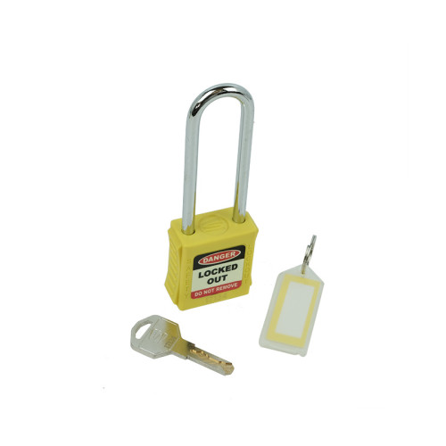 Safety Lockout Padlocks Long Shackle, Yellow (Each)