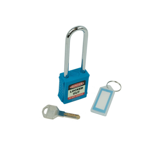 Safety Lockout Padlocks Long Shackle, Blue (Each)