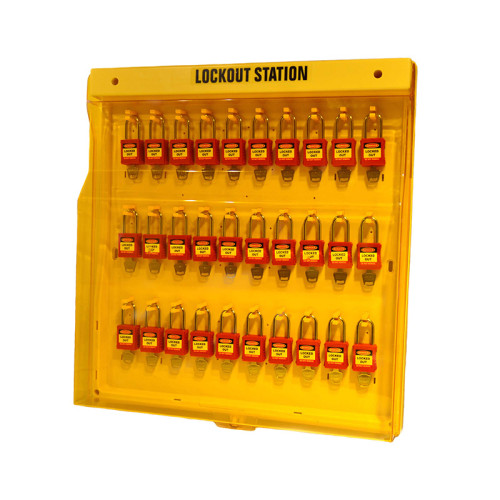 Lockout Board 30 Padlock Station, With Cover