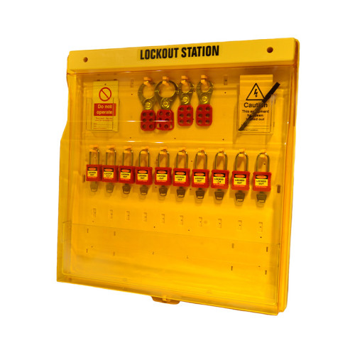 Lockout Board 10 Station & Pocket With Cover