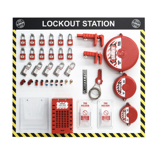 Lockout Station B - Complete With Stock, 1075mm x 965mm, Aluminium Composite Panel, Anti-Scuff Laminate, Pre-drilled