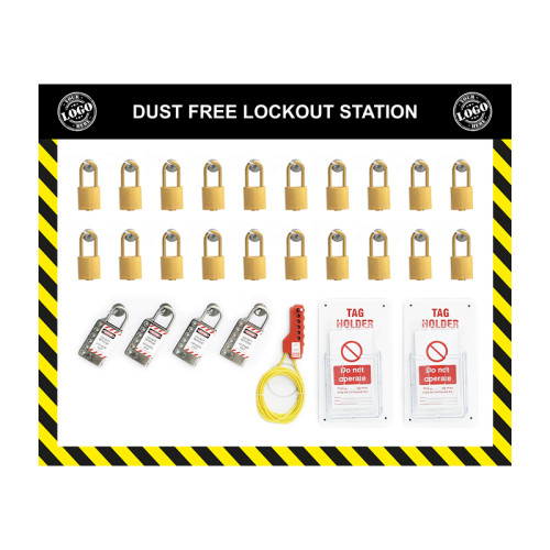 Lockout Station E Complete With Stock, 'Your Logo Included' - 855 x 690mm
