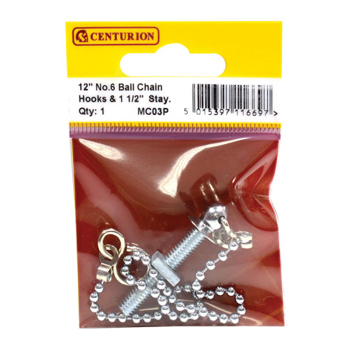 Sink Ball Chain With Stay, Chrome Plated, 300mm
