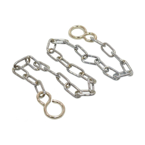 Open Clock Chain with Hooks, Chrome Plated, 300mm