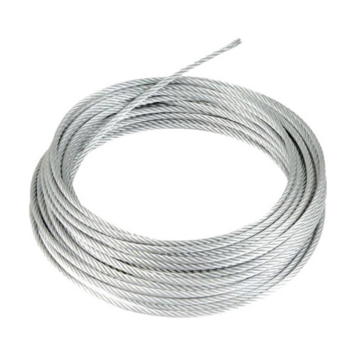 Steel Wire Rope, Galvanised, 8mm x 10m