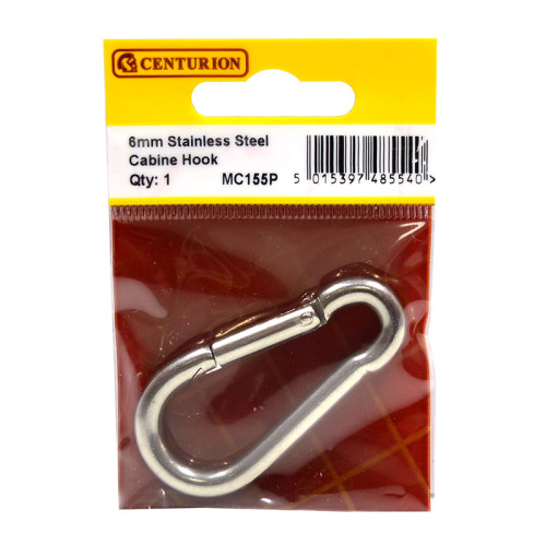 Carbine Hook, Stainless Steel, 6mm x 60mm