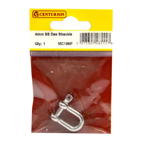 Dee Shackles, Stainless Steel, 4mm x 16mm x 8mm