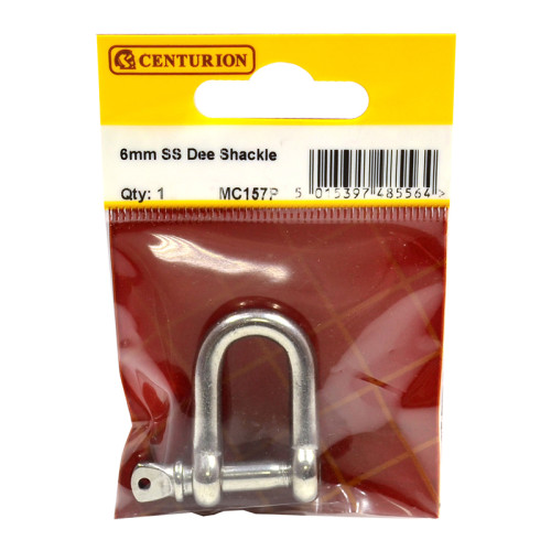 Dee Shackles, Stainless Steel, 6mm x 19mm x 10mm