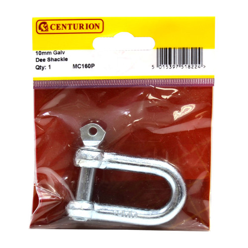 Dee Shackles, Galvanised, 10mm x 38mm x 19mm