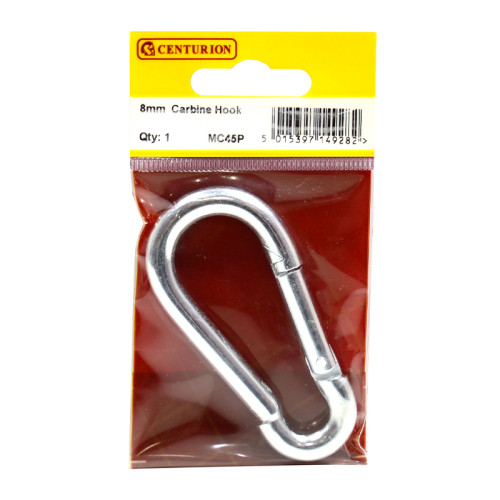 Carbine Hook, Zinc Plated, 8mm x 80mm