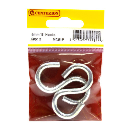 Steel Ess Hooks, Zinc Plated, 5mm x 48mm