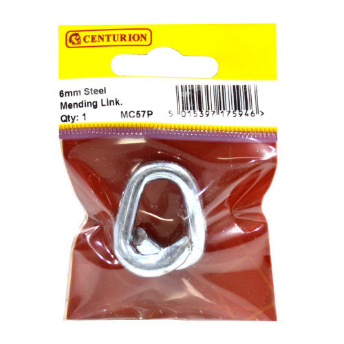 Steel Mending Link, Zinc Plated, 6mm