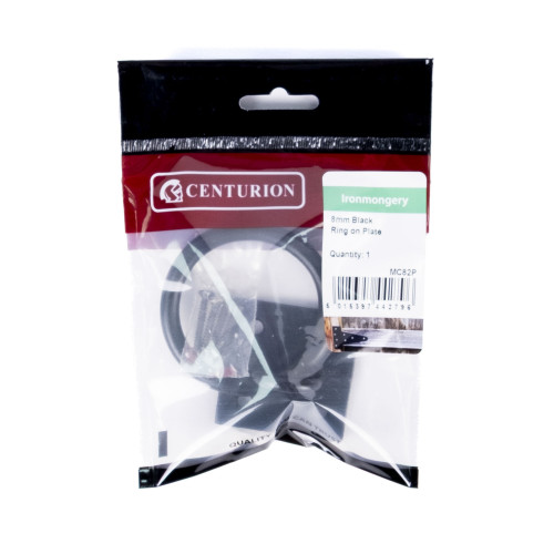 Steel Ring On Plate, Black, 8mm x 50mm