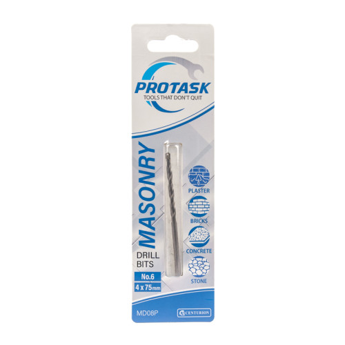 Protask Masonry Drill Bit Standard Series No.6 (4 x 75mm)