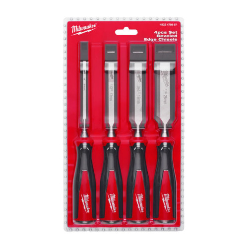 Milwaukee Beveled Edge Chisel Set 4PC