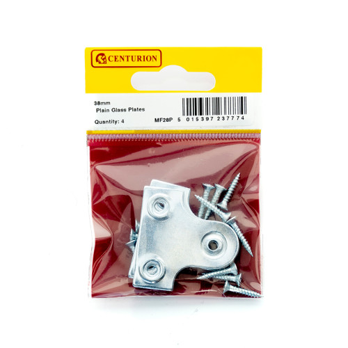 38mm NP Plain Glass Plate (Pack of 4)