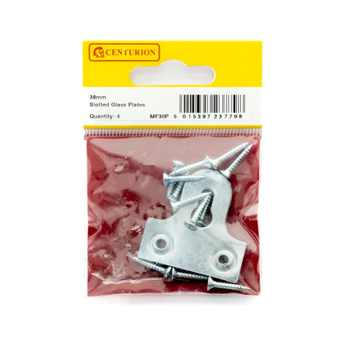 38mm NP Slotted Glass Plate (pack of 4)