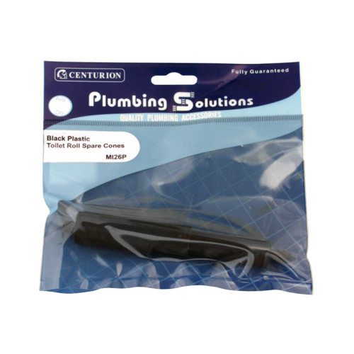 Toilet Roll Holder - Black Plastic Spare Cones