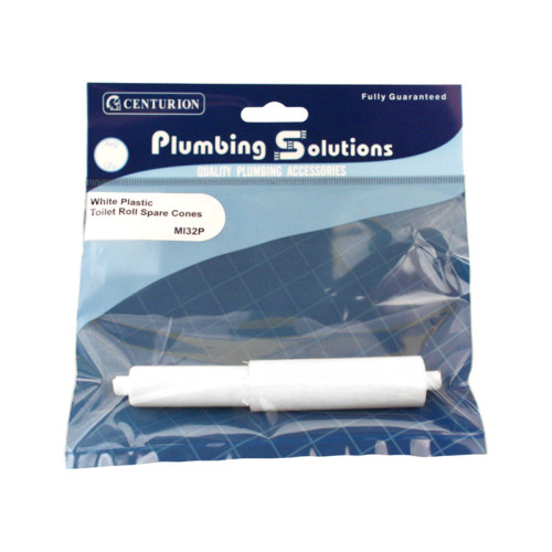 Toilet Roll Holder - White Plastic Spare Cones