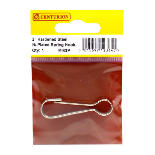 Spring Hook, Nickel Plated, 50mm