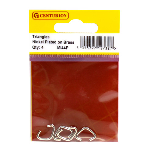 Solid Brass Triangles, Nickel Plated, 1.8mm, 15g