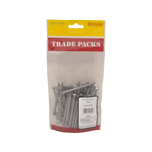 Bright Oval Wire Nails, 75mm x 3.75mm