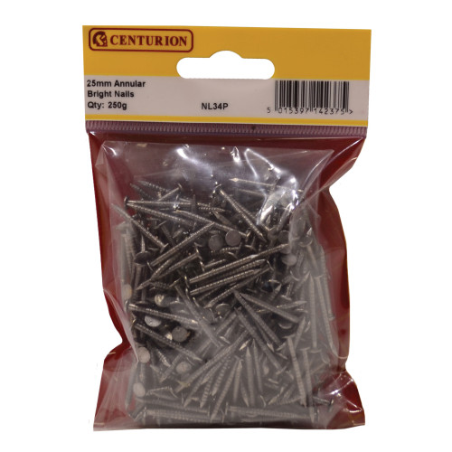 25mm Bright Annular Ring Nails