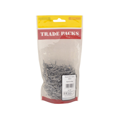 Bright Round Wire Nails, 25mm x 2.5mm