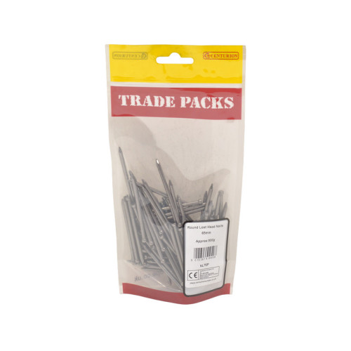 Bright Round Lost Head Nails, 65mm x 3.35mm