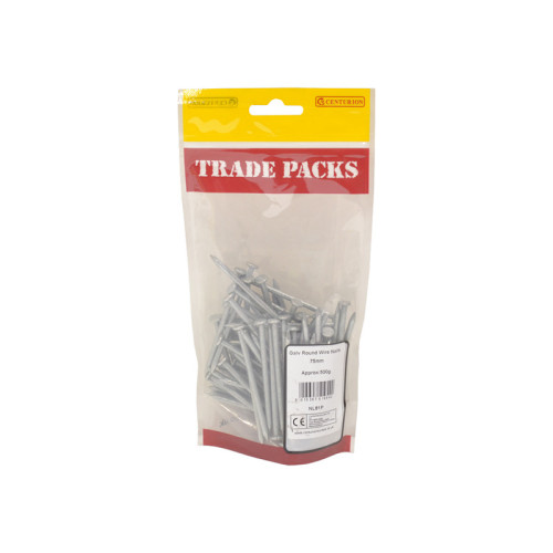 Round Wire Nails, 75mm x 3.75mm, Galvanised