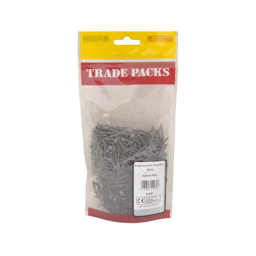 Annular Ring Nails, 20mm x 2mm, Bright Zinc Plated