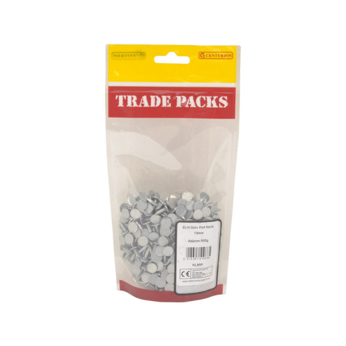 Large Head Felt Nails, 13mm x 3mm, Galvanised