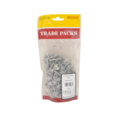 Large Head Felt Nails, 30mm x 3mm, Galvanised