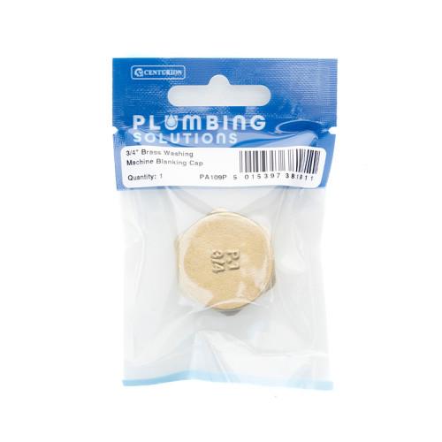 3/4" Brass Washing Machine Blanking Cap