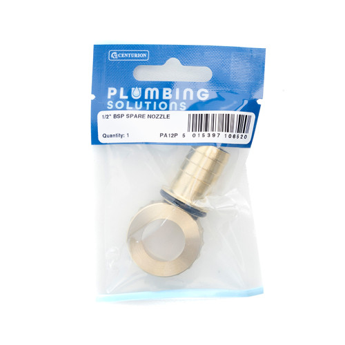 Garden Tap Spare Nozzle, Brass, 1/2" Tail