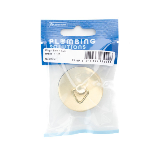 Sink & Bath Plug - Brass - 1 1/2"