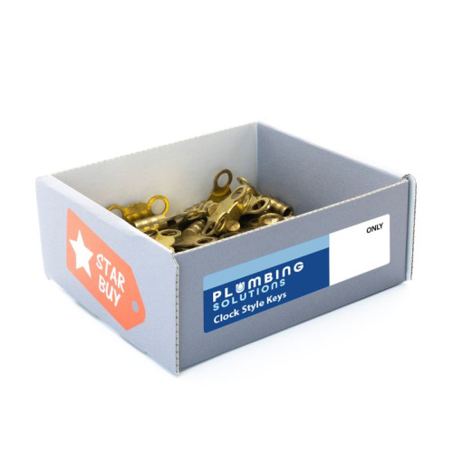 Clock Style Brass Radiator Key, Display Box