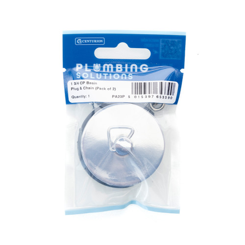 1 3/4 Basin Plug & Chain - Chrome Plated