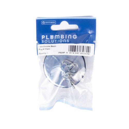 1 3/4 Basin Plug & Chain - Chrome Plated