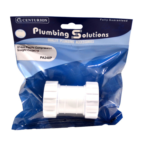 32mm Plastic Compression Straight Coupling