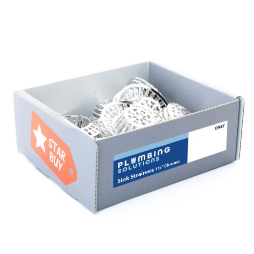Chrome Plated Plastic Sink Strainer, Display Box