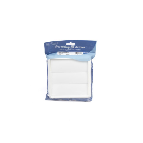 Gravity Flap Wall Outlet - White - 100mm