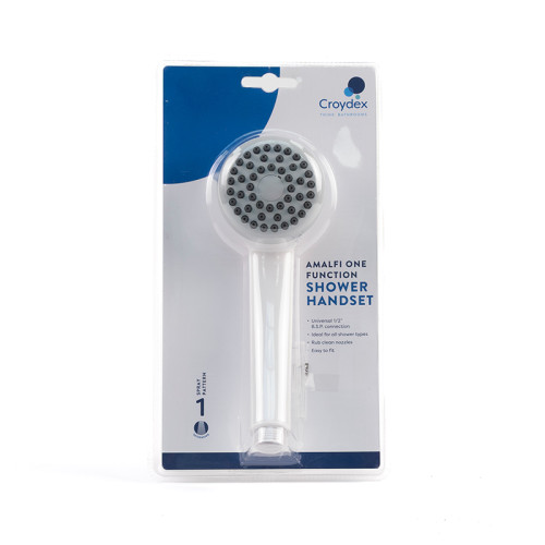 Shower Head - White - Single Spray