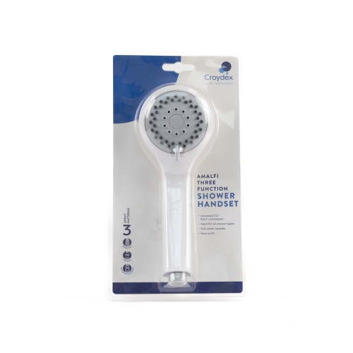 Shower Head - 3 Mode Spray - White