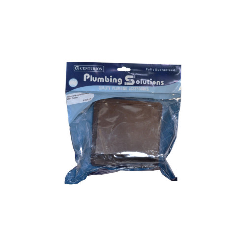 100mm Cowled Wall Outlet - Brown