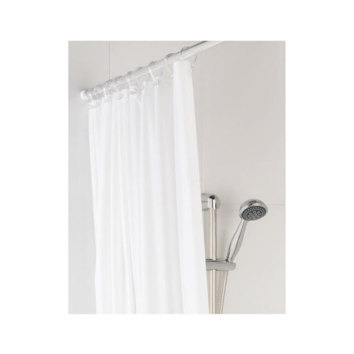 Shower Curtain- White Polyester - 1800mm x 1800mm