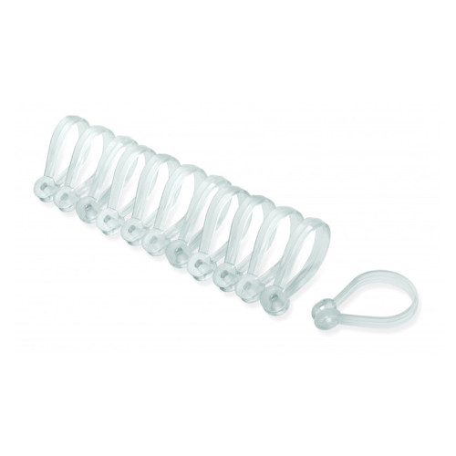 Shower Curtain Rings - Clear - 12 Pack
