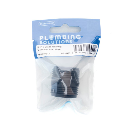 3/4" x M x M Washing Machine Outlet Hose Connector