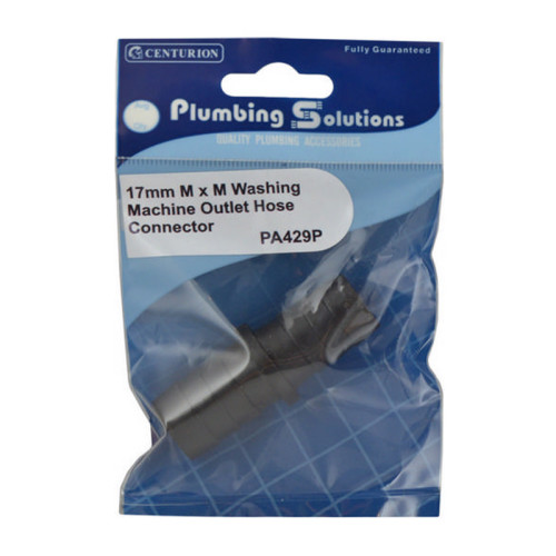 17mm M x M Washing Machine Outlet Hose Connector
